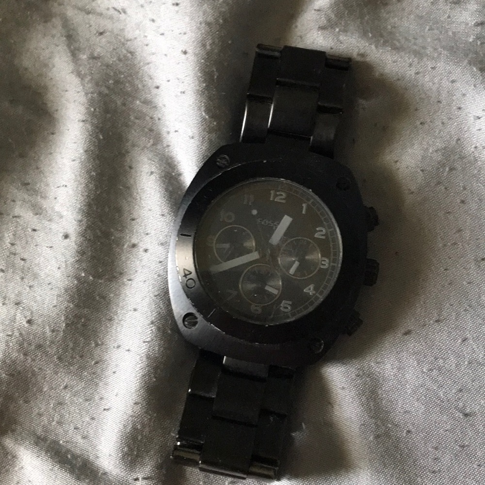 Black Fossil watch